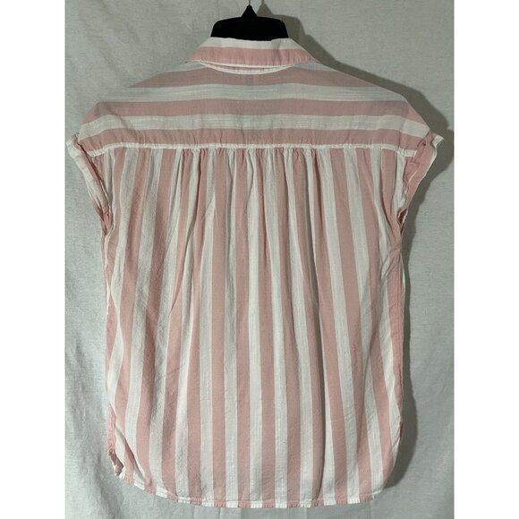 Old Navy Women's Striped Short Sleeve XS Button Down Blouse - Picture 4 of 6